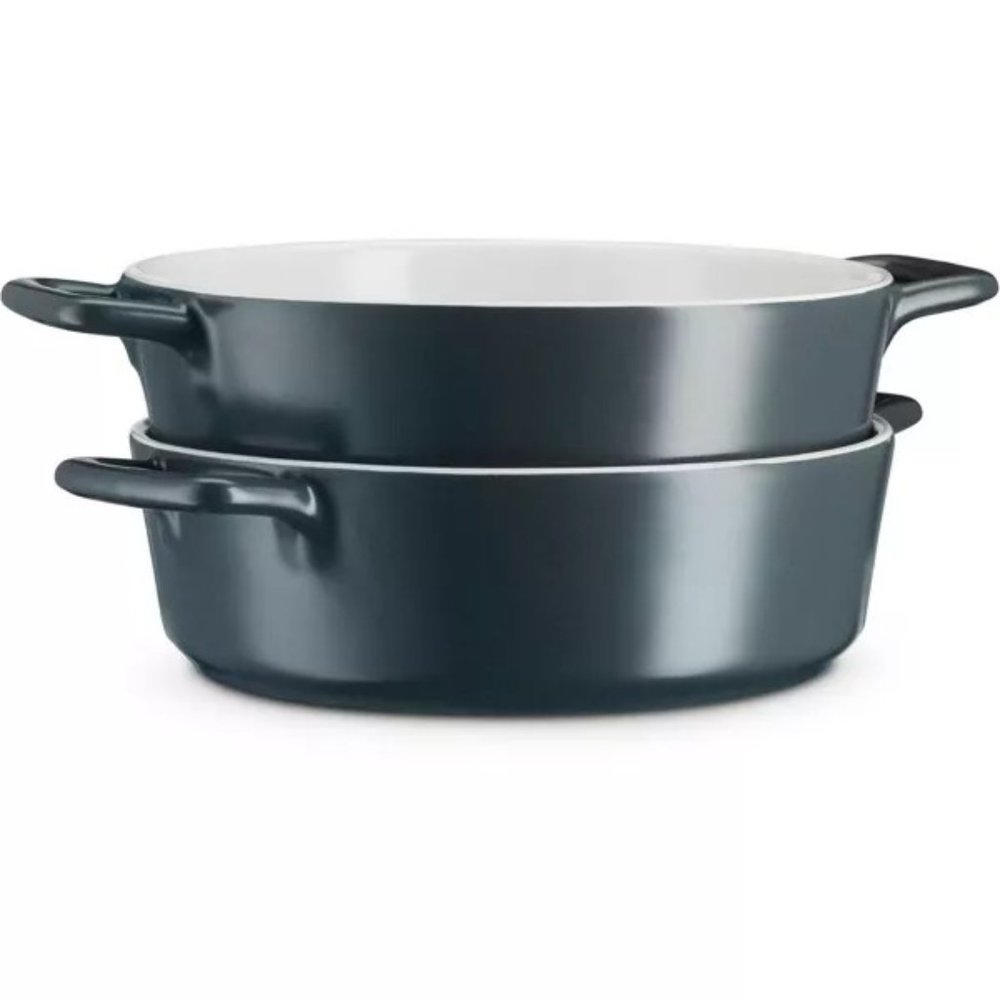 Kook Casserole Dish with Handles, 40 OZ, SET OF 2, Gray